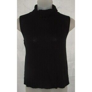 Black Sz XL Casual or Dress Stretchy Sleeveless Turtleneck Sweater OUTFIT JPR